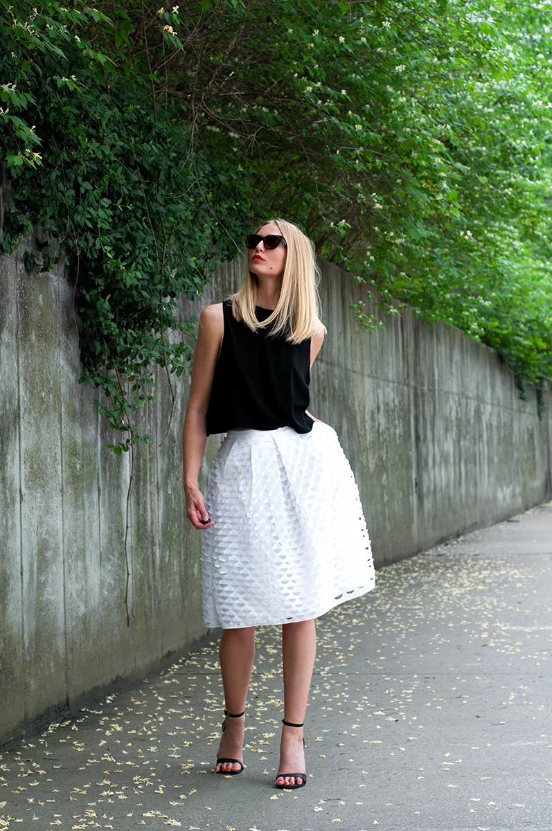 Laser Cut Circle Skirt FORAGE FASHION